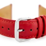 Pasek skórzany do zegarka W94 - czerwony - 16mm