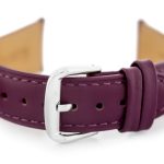 Pasek skórzany do zegarka W94 - fioletowy - 12mm