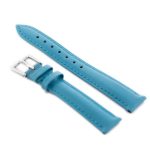 Pasek skórzany do zegarka W94 - jasnoniebieski - 16mm