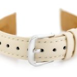 Pasek skórzany do zegarka W94 - kremowy - 14mm