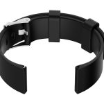 Pasek gumowy do zegarka U15 - czarny/srebrny - 20mm