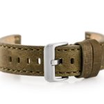 Pasek skórzany do zegarka W48 - PREMIUM - oliwkowy - 22mm