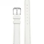 Pasek skórzany do zegarka W95 - biały - 10mm