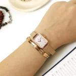 ZEGAREK DAMSKI DANIEL WELLINGTON Quadro Pressed Melrose Pearl 20mm DW00100510 + BOX (zw505o) - obrazek 5