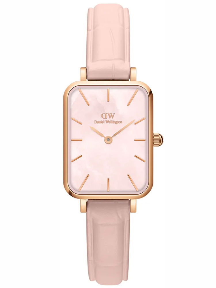 55559_1 ZEGAREK DAMSKI DANIEL WELLINGTON Quadro Pressed Melrose Pearl 20mm DW00100508 + BOX (zw521a) - obrazek 1