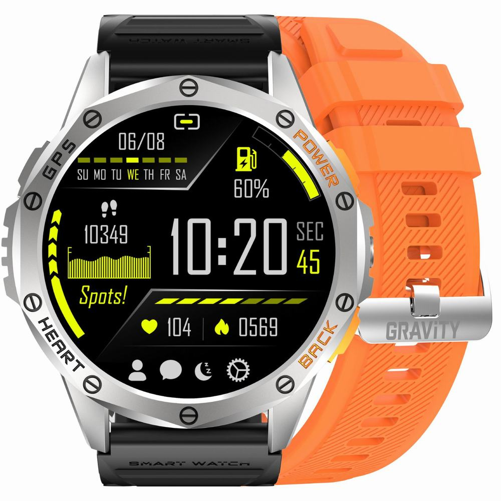 55959_1 SMARTWATCH MĘSKI GRAVITY GT24-4 - LATARKA, DODATKOWY PASEK (sg033d) - obrazek 1