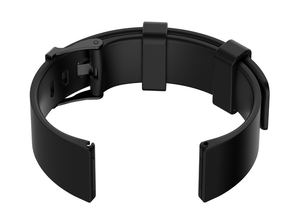 16847_1 Pasek gumowy do zegarka U15 - czarny/czarny - 22mm - obrazek 1