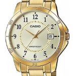 ZŁOTY ZEGAREK MĘSKI CASIO MTP-V004G-9B (zd047a) + BOX