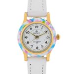 ZEGAREK KOMUNIJNY DZIECIĘCY PERFECT LP195-06 - biały/złoty + BOX