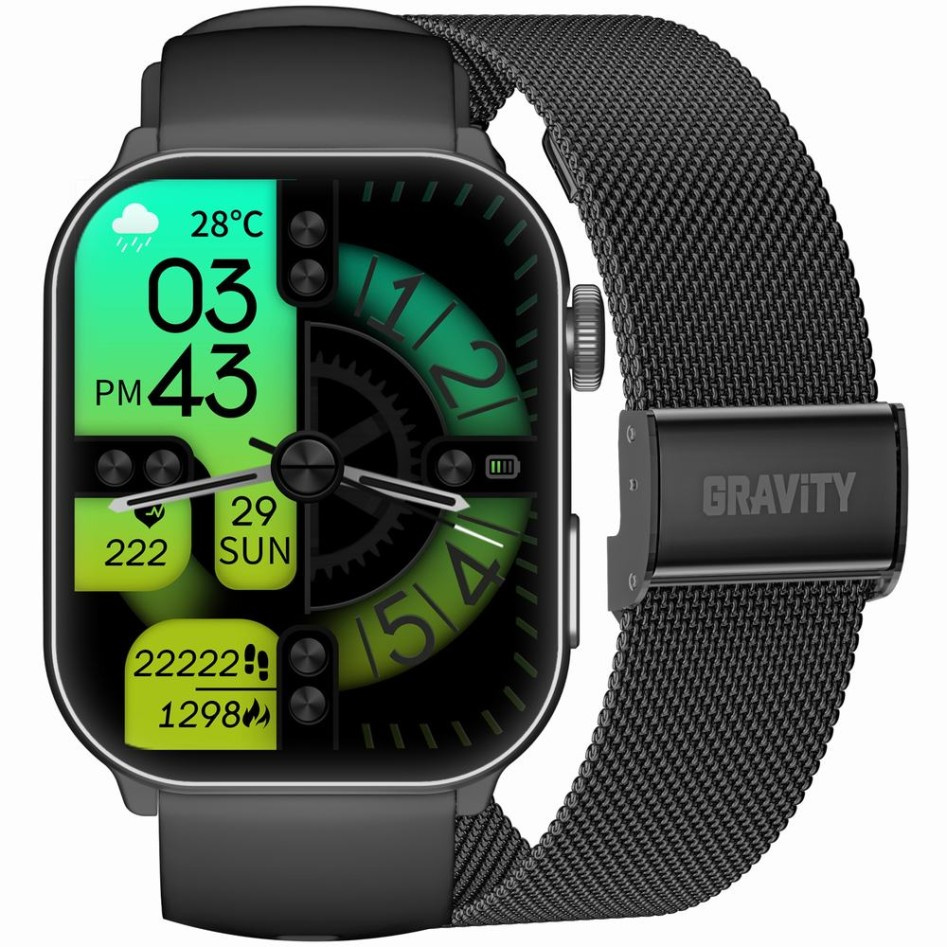 56407_1 SMARTWATCH UNISEX GRAVITY GT28-1 - ROZMOWY BLUETOOTH, DODATKOWY PASEK (sg037a) - obrazek 1