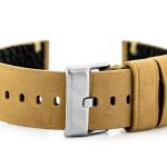 Pasek skórzany do zegarka W93 - beżowy - 22mm