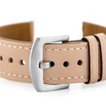 Pasek skórzany do zegarka W81 - różowy - 20mm