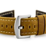 Pasek skórzany do zegarka W29 - jasny brąz 20mm