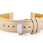 Pasek skórzany do zegarka W83L - beżowy - 20mm