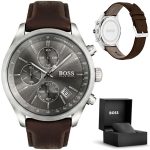 ZEGAREK MĘSKI HUGO BOSS 1513476 - GRAND PRIX (zh003c) + BOX - obrazek 9