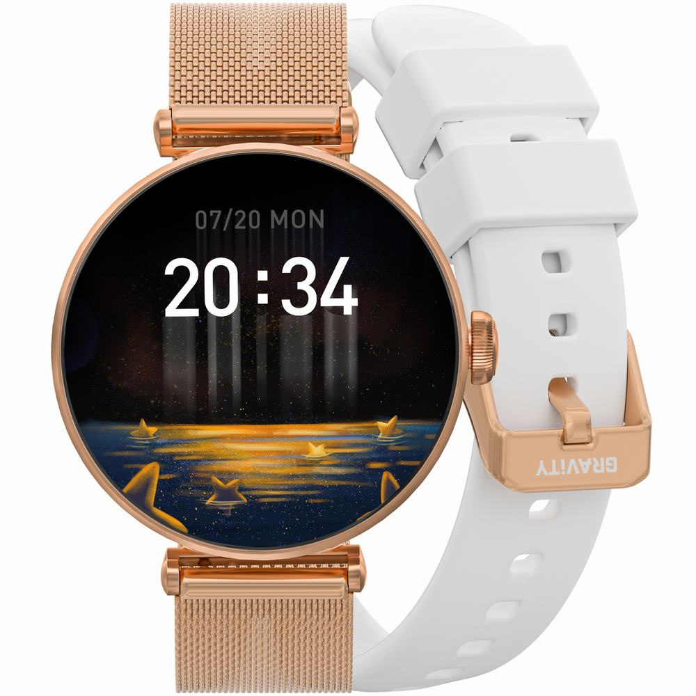 56665_1 SMARTWATCH DAMSKI GRAVITY GT26-2 - DODATKOWY PASEK (sg042b) - obrazek 1