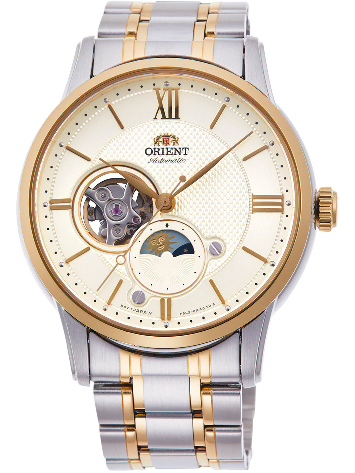 31164_1 Zegarek Męski Orient Classic Sun & Moon RA-AS0007S10B + BOX - obrazek 1
