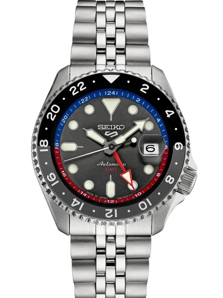 55390_5 ZEGAREK MĘSKI SEIKO 5 SPORTS SSK019K1 GMT AUTOMAT + BOX - obrazek 1