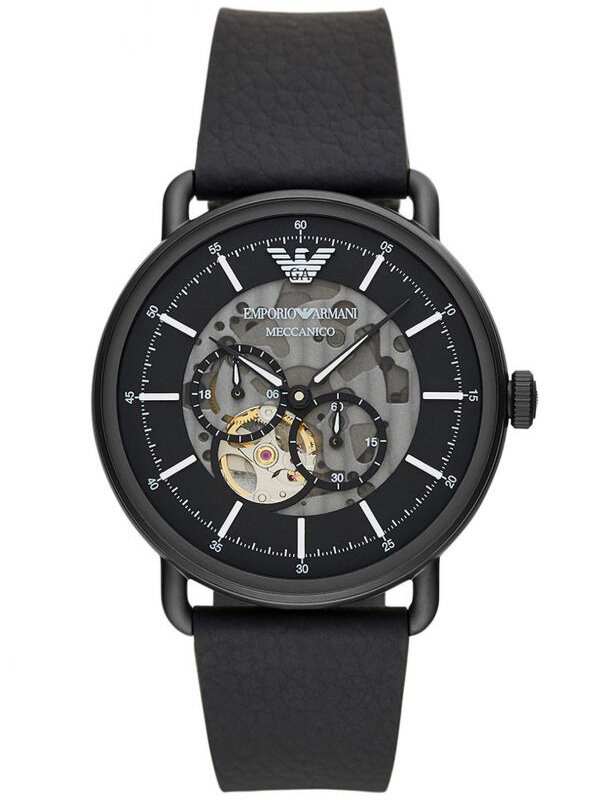 28388_1 ZEGAREK MĘSKI EMPORIO ARMANI AVIATOR AUTOMATIC AR60028 + BOX (zi099c) - obrazek 1