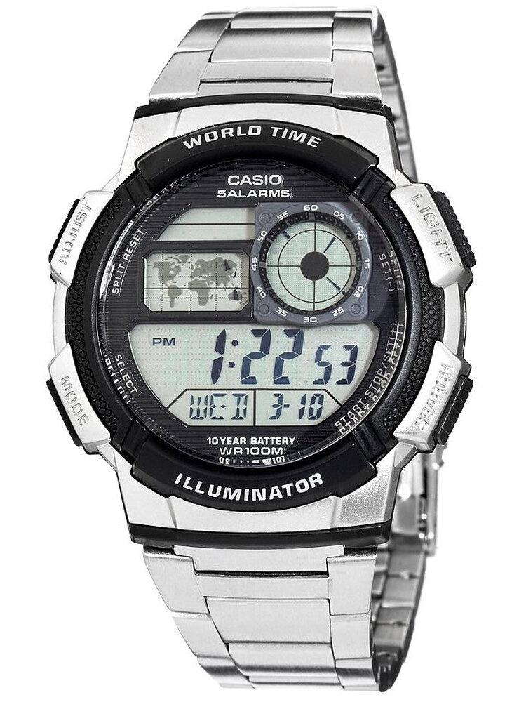 49697_1 ZEGAREK MĘSKI CASIO AE-1000WD 1A (zd073h) - WORLD TIME + BOX - obrazek 1