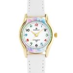 ZEGAREK DZIECIĘCY PERFECT LP223-04 - KOMUNIJNY - biały / barwny ring (zp800b) + BOX