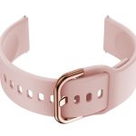 Pasek gumowy do smartwatch U01 - różowy/rosegold - 20mm