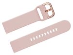Pasek gumowy do smartwatch U01 - różowy/rosegold - 20mm - obrazek 2