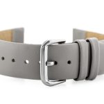 Pasek skórzany do zegarka W86 - szary - 18mm