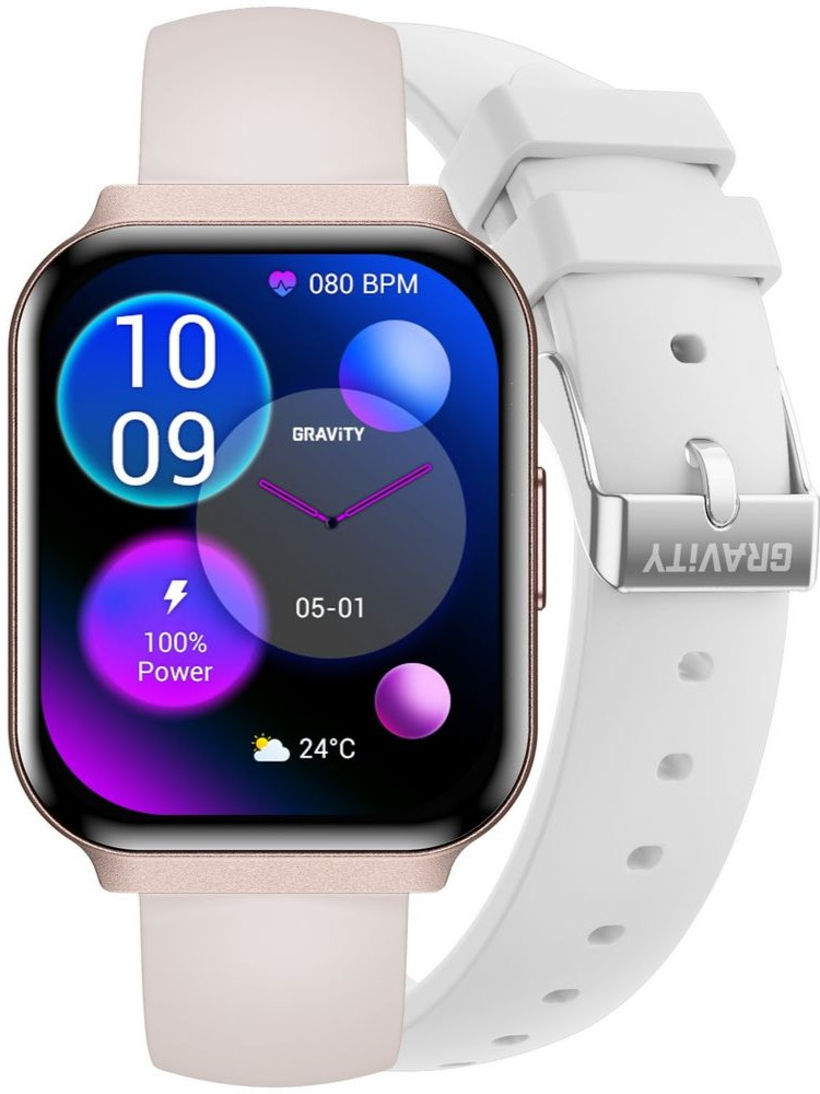 56966_5 SMARTWATCH DAMSKI GRAVITY GT44-3 - DODATKOWY PASEK (sg051b) - obrazek 1